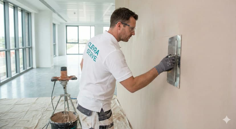 Plastering for Commercial Sites - Professional worker